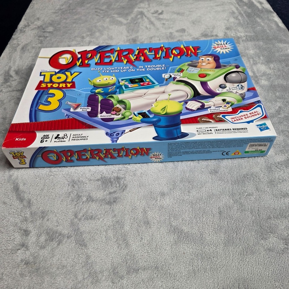 Toy Story 3 Operation Game by Hasbro - 2009 Ed - Tested/Works/Complete!  Ages 6+
